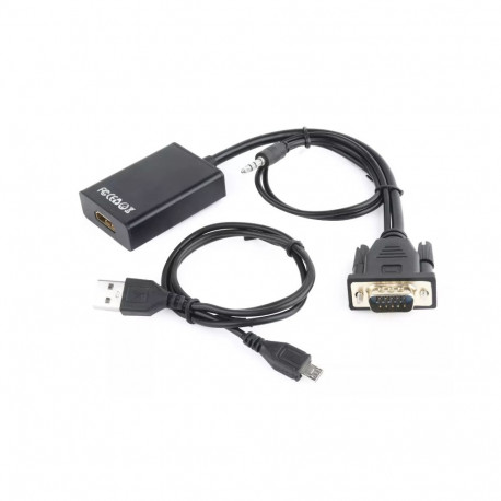 Gembird Adapter HDMI / 0,15m / USB / AUX / Full HD