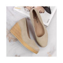 Leather pumps on the wedge Filippo W PAW339D beige (39)