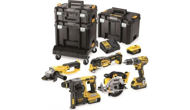 DEWALT.COMBO KIT 18V DCK654P3T (DCD796+DCF887+DCS355+DCG412+DCS391+DCH273) 3x5.0Ah TSTAK