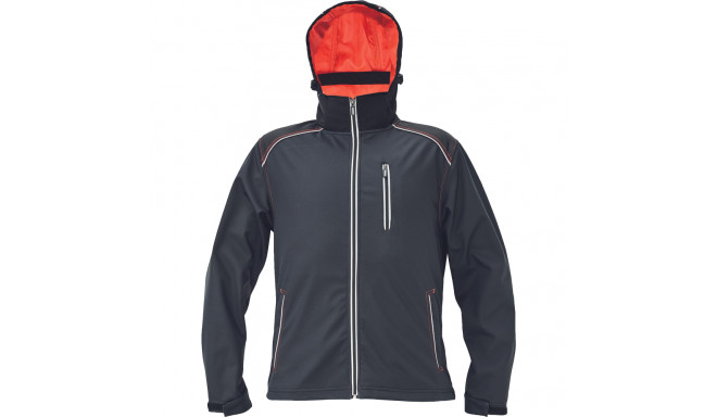 Cerva Knoxfield softshell jakk must oranž 3XL