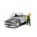 Vehicle with figure Street Fighter 1956 Ford Pickup 1/24