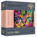 Gra puzzle drewniane 1000 elementów Kolorowy kot