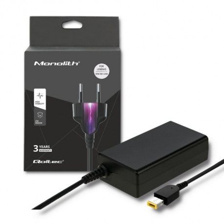 Lenovo 65W AC Adapter - 20V 3.25A Square Tip (Slim Tip) Power Supply Charger

