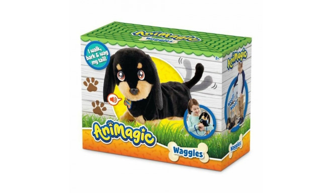 Pehme mänguasi Animagic Waggles on the go heliga Pruun