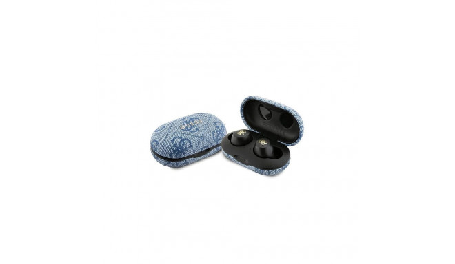 TWS Guess 4G Metal Bluetooth headphones with ENC docking station - blue