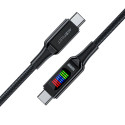 Acefast C7-03 USB-C USB-C 100W 1,2m kabel s displejem - černý
