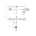 Multibrackets MB-3316 Desk mount for 4 LCD displays up to 27"/ 8kg