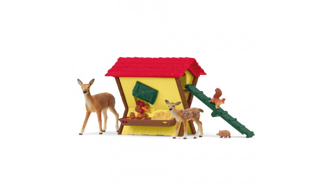 SCHLEICH FARM WORLD mängukomplekt metsloomade söötmine