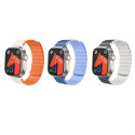 HOCO magnetic silicone strap for Apple Watch 38 / 40 / 41 mm AS102 dark blue with light blue