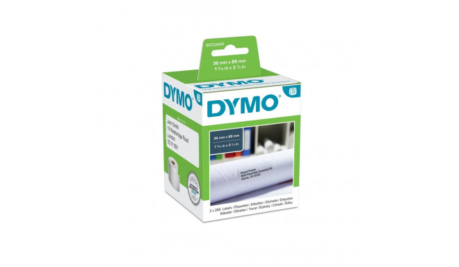 Kleepkirjalint Dymo 89x36mm, 99012 Adress Label Large valge (260 etiketti/rulli kohta, karbis 2 rull