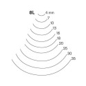 Long bent carving chisel Pfeil 8L/30