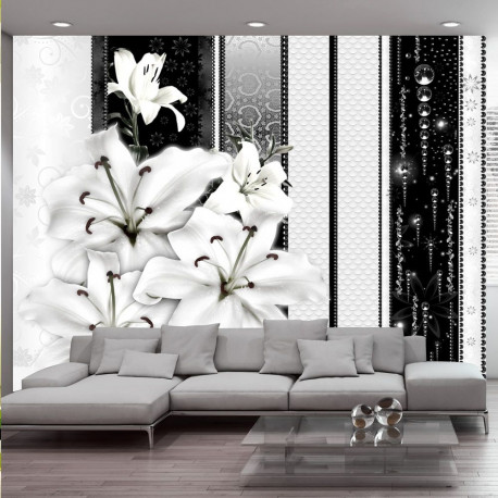 Fototapeet - Crying lilies in white - 150x105