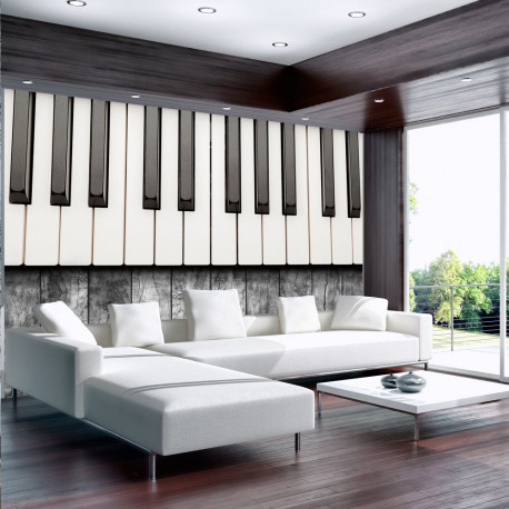 Fototapeet - Inspired by Chopin - grey wood - 250x175