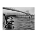 Fototapeet - A Foggy Day on the Brooklyn Bridge - 350x245