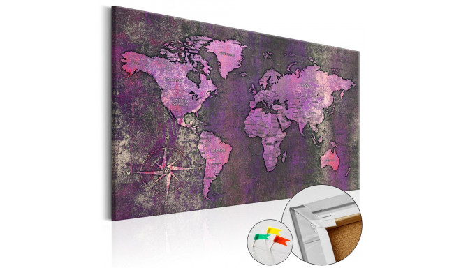 Pilt korgil - Amethyst Map [Cork Map] - 90x60