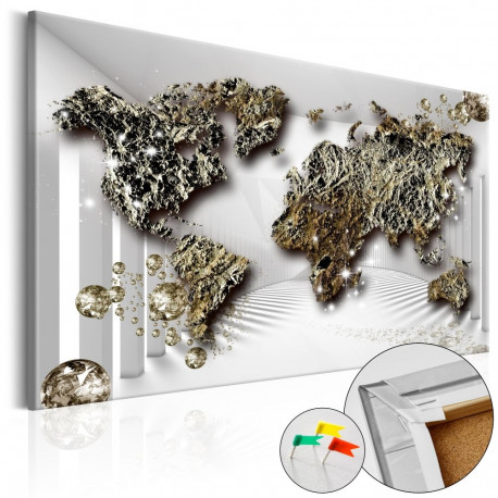 Pilt korgil - Golden Future [Cork Map] - 60x40