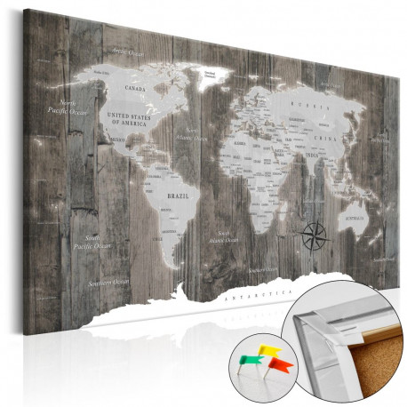 Pilt korgil - World of Wood [Cork Map] - 120x80