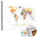 Pilt korgil - World Map [Cork Map] - 90x60