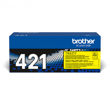 BROTHER TN-421Y YELLOW TONER, 1,800P
