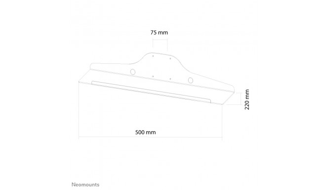 NEOMOUNTS BY NEWSTAR KEYBOARD- & MOUSE HOLDER (WIDTH: 50 CM) VESA 75X75