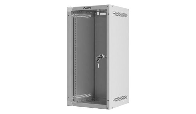 Lanberg hanging rack cabinet 10" 12U 280X310 gray glass door