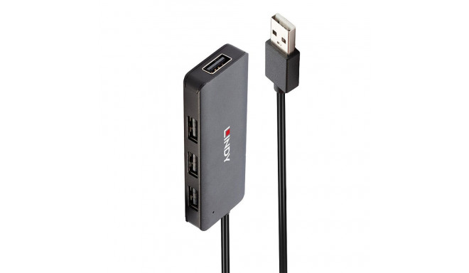 USB-jaotur LINDY 42986 Must
