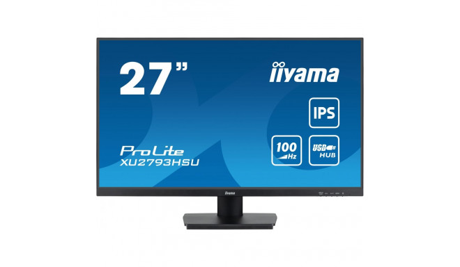"68,6cm/27"" (1920x1080) Iiyama ProLite XU2793HSU-B6 16:9 FHD IPS 1ms 100Hz HDMI DP USB Speaker Blac