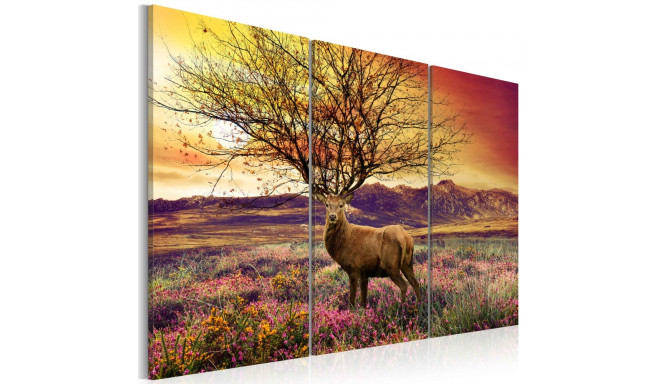 Seinapilt - Fancy antler - triptych - 90x60