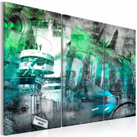 Seinapilt - Berlin - architecture (green) - 60x40