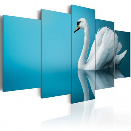 Seinapilt - A swan in blue - 100x50