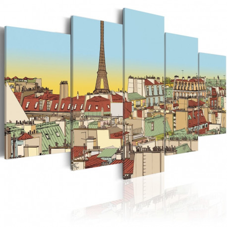 Seinapilt - Idyllic parisian picture - 100x50