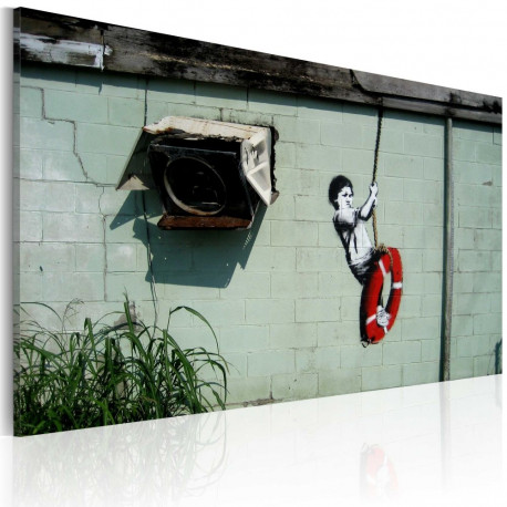 Seinapilt - Boy on a swing (Banksy) - 60x40