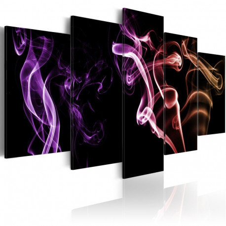 Seinapilt - Colored smoke - 5 pieces - 100x50