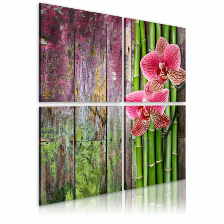 Seinapilt - Bamboo and orchid - 40x40