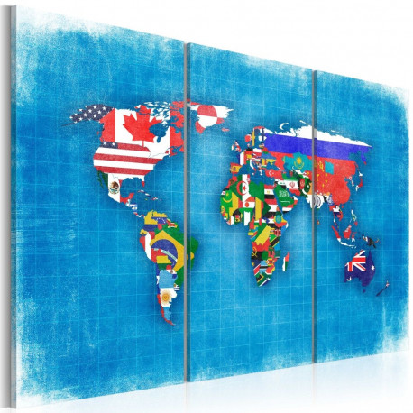 Seinapilt - Flags of the World - triptych - 60x40