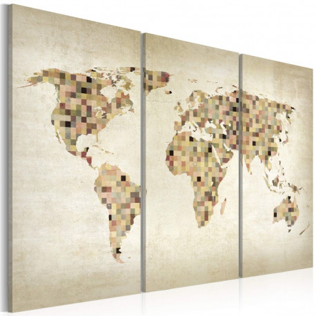 Seinapilt - Beige shades of the World - triptych - 60x40