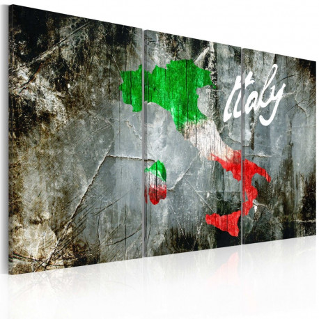 Seinapilt - Artistic map of Italy - triptych - 60x40