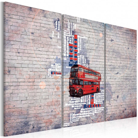 Seinapilt - Around the Great Britain by Routemaster - triptych - 120x80