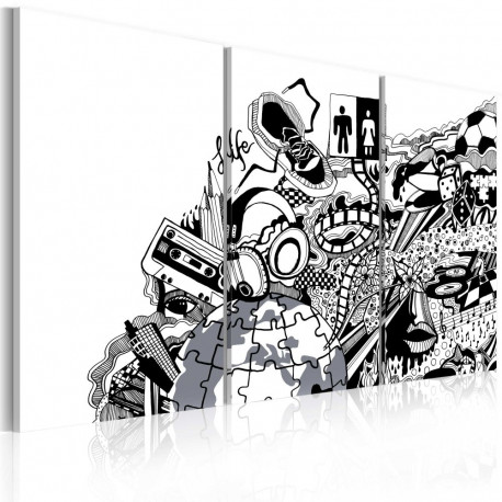Seinapilt - Artistic mess - triptych - 60x40