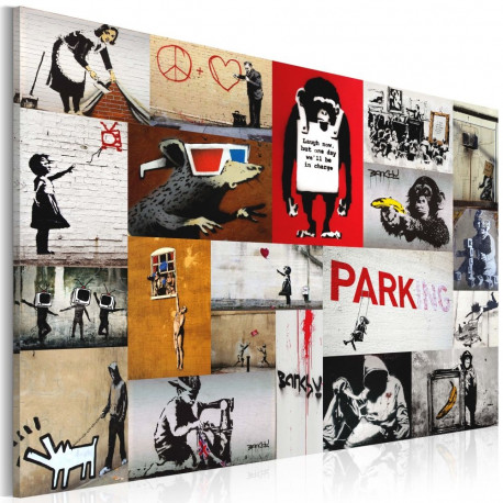 Seinapilt - Banksy - collage - 90x60