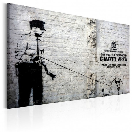 Seinapilt - Graffiti Area (Police and a Dog) by Banksy - 120x80