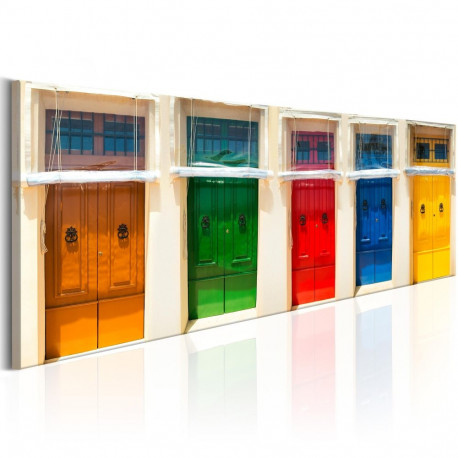 Seinapilt - Colourful Doors - 135x45