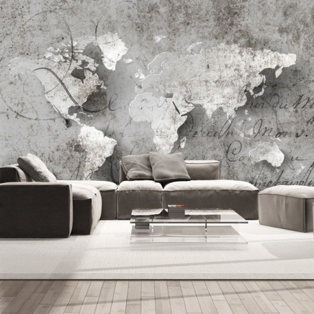 Fototapeet - Map and letter - 100x70
