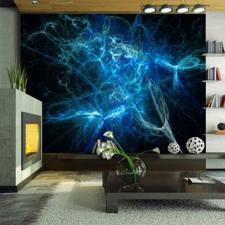 Fototapeet - Blue lightning bolts - 400x309