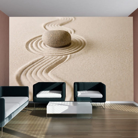 Fototapeet - Zen sand garden - 200x154