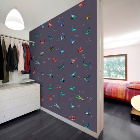 Fototapeet - Flight of hummingbirds - 50x1000