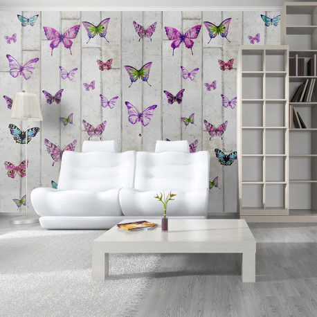 Fototapeet - Butterflies and Concrete - 50x1000
