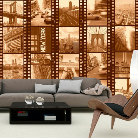 Fototapeet - New York - Collage (sepia) - 50x1000