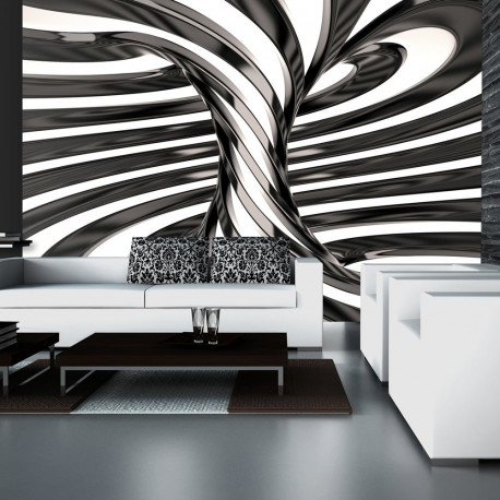 Fototapeet - Black and white swirl - 150x105