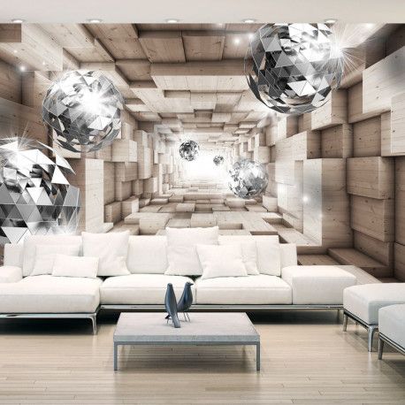 Fototapeet - In A Wooden Tunnel - 250x175